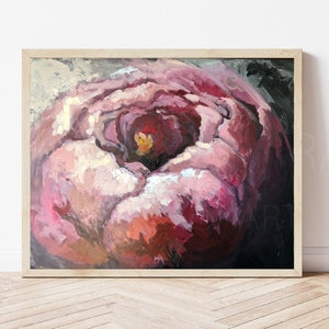 Peony Print, Peony Wall Art, Pink Peony Flower Print, Pink Peony Print,  Peony Art Print, Flower GICLEE Print, Botanical Print Marron Peony
