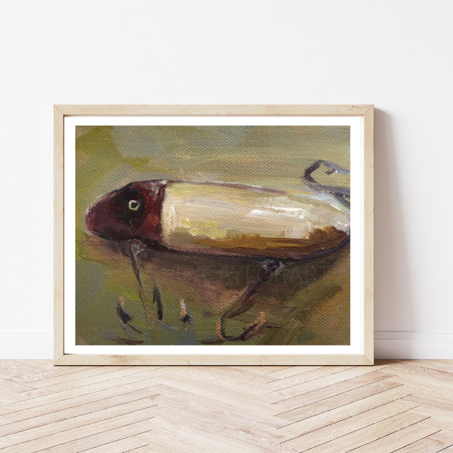 Fishing Lure Print Lakehouse Decor Bass Fishing Print Bass Etsy