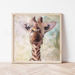 Baby Giraffe Print, Baby Giraffe Art, Nursery Art Baby Giraffe Art Giclee Print of Original Painting