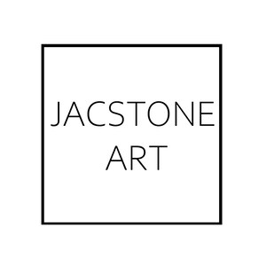 May include: Black and white logo with the text "JACSTONE ART" inside a square frame.