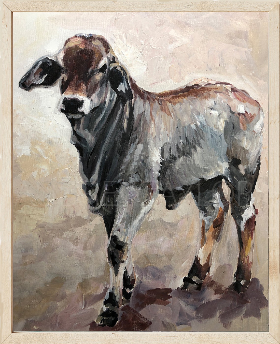 Brahman Calf Wall Art Brahman Calf Print Nursery Calf Print Etsy