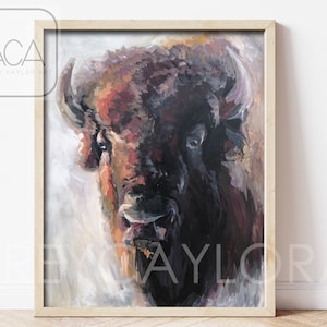 Buffalo Print,  Bison Print, Buffalo Wall Art, Bison Art, Bison Wall Art Decor Buffalo Wall Decor, Buffalo GICLEE Print, Bison Giclee Print