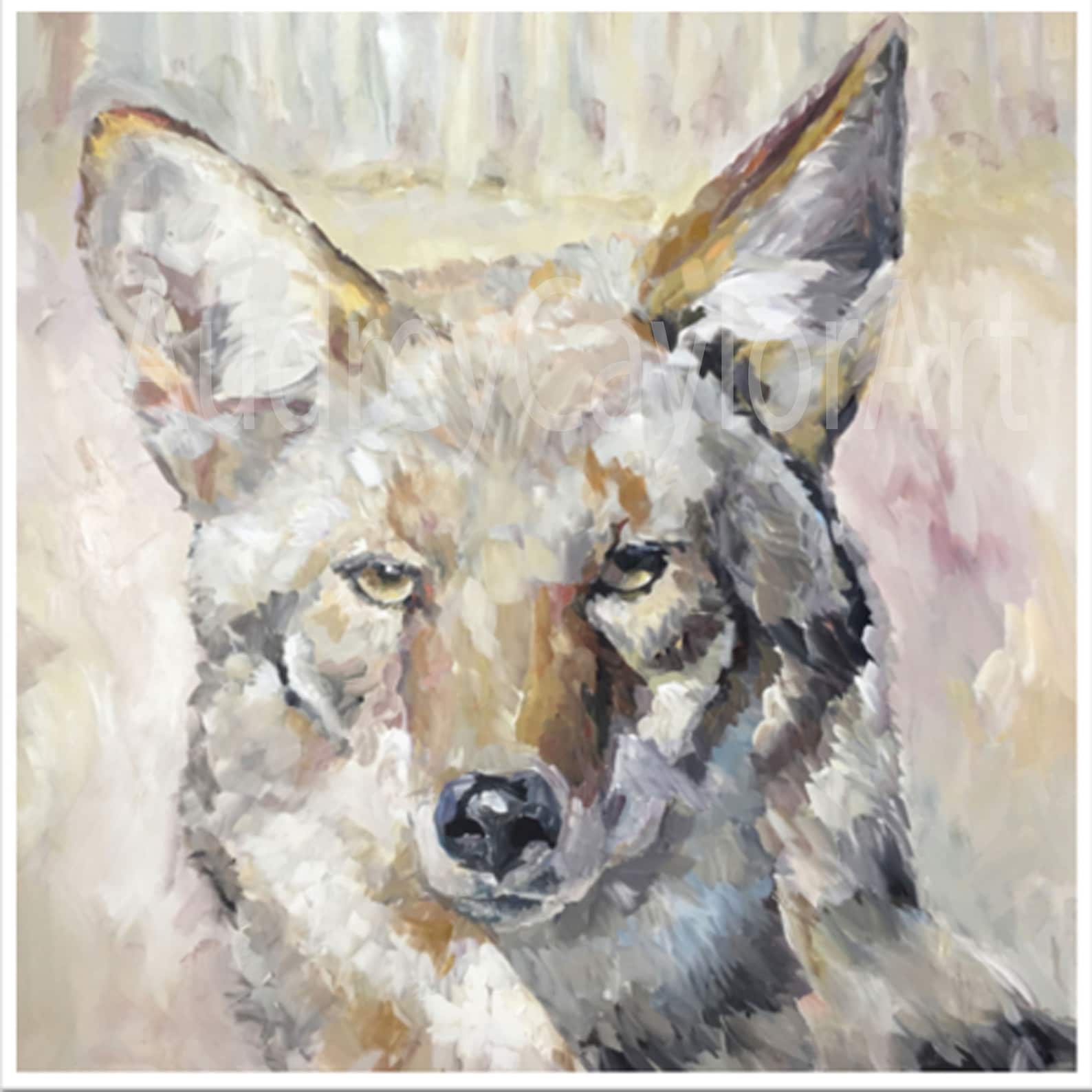 Coyote Print Coyote Giclee Print Coyote Wall Art Coyote Etsy