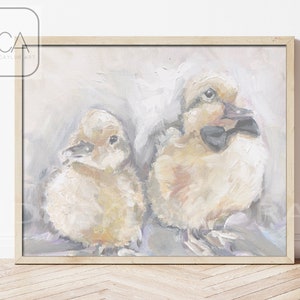 Soft Baby Duckling Print Art, Duck Print, Nursery Animal Wall Art, Yellow Duck Print, Duck Nursery Print, Nursery Wall Art, Matte Duck Print