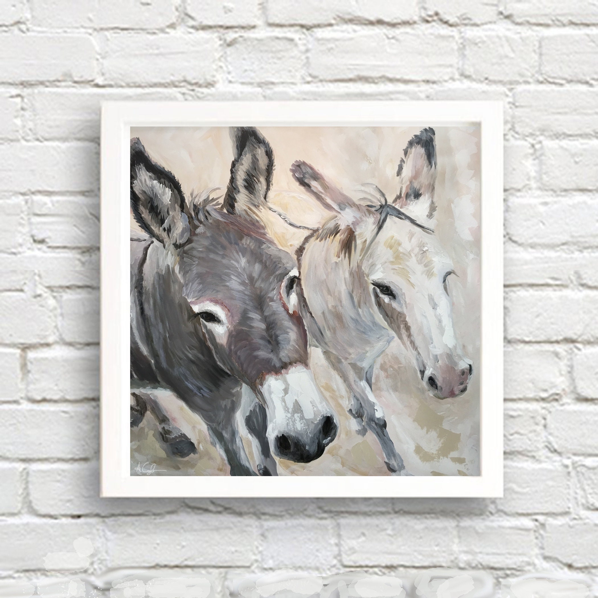 Donkey Print Donkey Art Donkey Wall Art Donkey Painting Etsy
