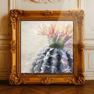 Colorful Cactus Print, Cactus Art, Desert Decor, Cactus Bloom, Cactus GICLEE Fine Art Print Of Original Acrylic Painting