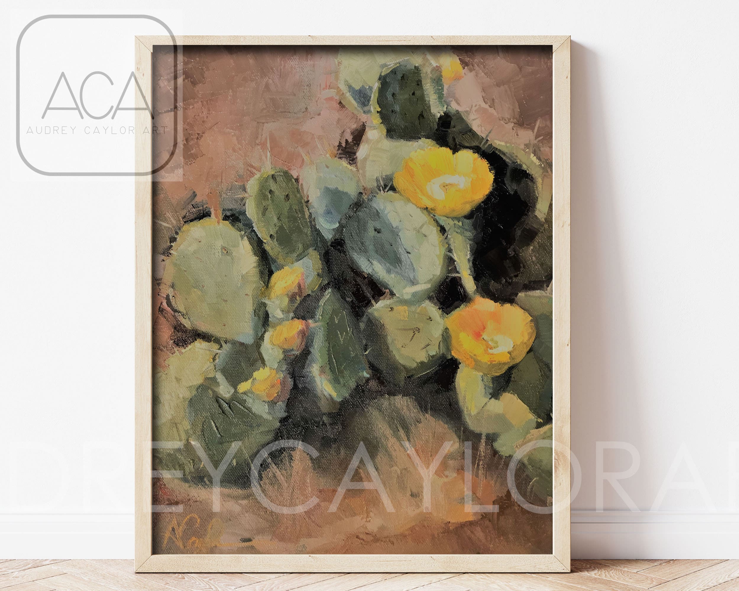Impressionist Prickly Pear Cactus Print: Botanical Desert Wall Art - Etsy