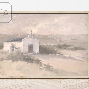 Church Print, Wall Art Religious, Old Church Print of Original Painting of Calera Chapel Balmorhea Mission Wedding Church Art, Wedding Venue