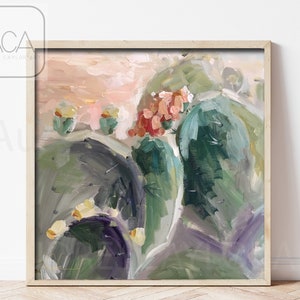 Cactus Fine Art Giclee Print &quot;Prickly Bloom&quot;