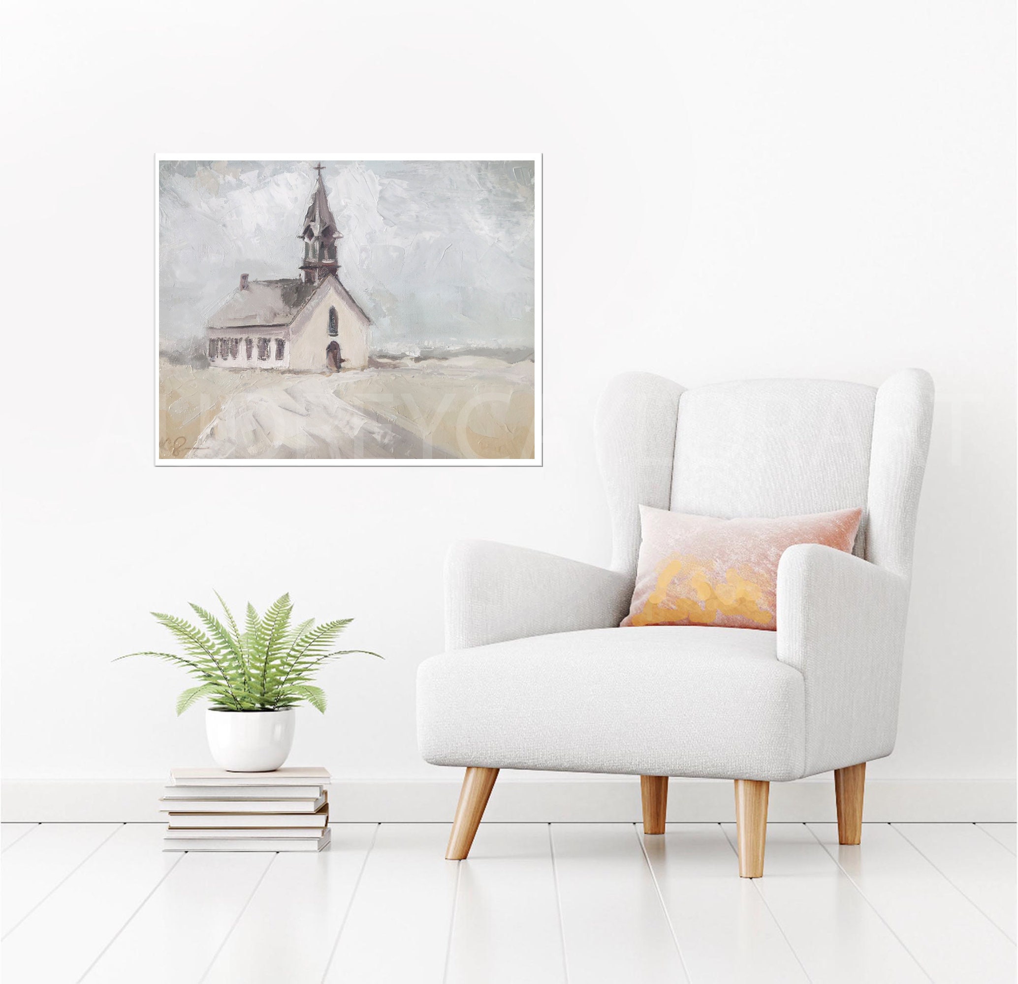 Church Fine Art Print of Original Painting by Audrey Caylor - Etsy