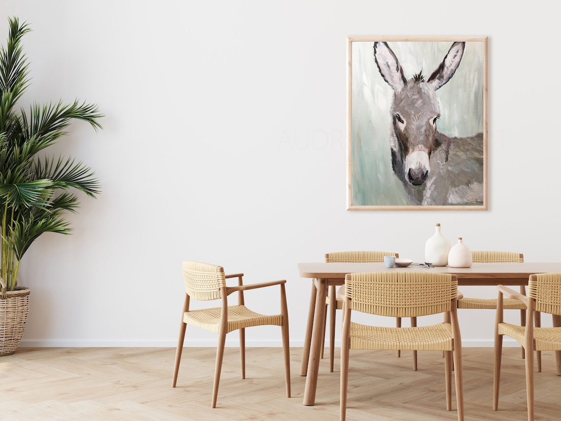 Donkey Print Donkey Wall Art Donkey Wall Decor Donkey Etsy