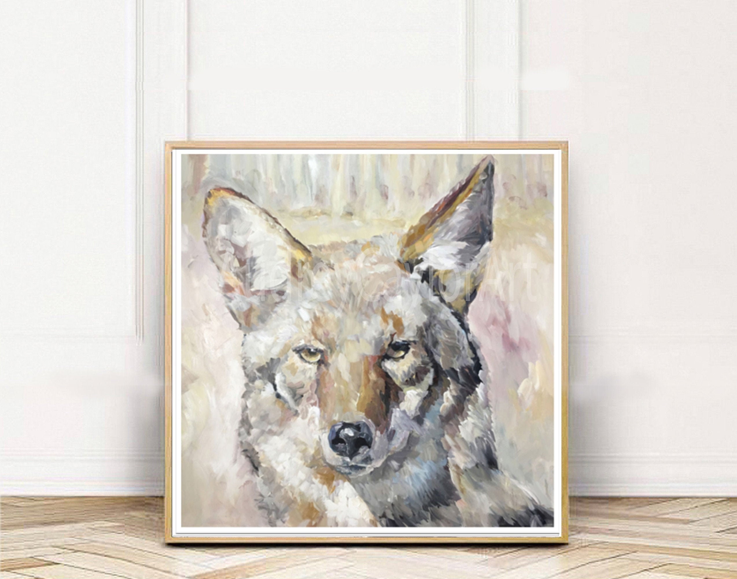 Coyote Print Coyote Wall Art Coyote Wall Print Etsy