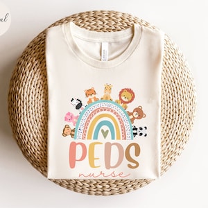 Pediatrics Rainbow Shirt, Pediatrics Animals T-shirt, PEDS T shirt, Peds Nurse Tshirt, Cute Peds Nurse Tee, Pediatric Nurse Gift,Pastel PEDS
