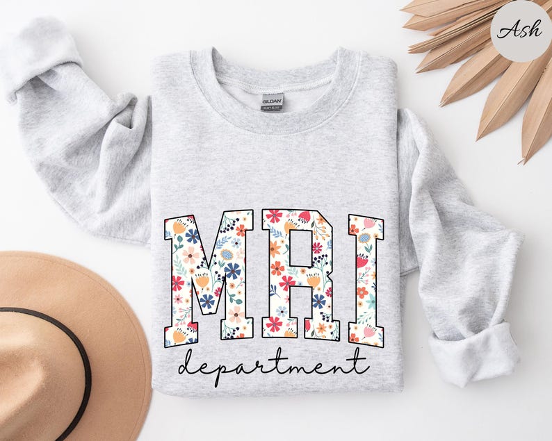 Floral MRI Department Sweatshirt Etsy UK