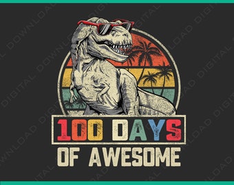 100 dagen school PNG, Dinosaur Kids 100e schooldagen Png, 100 dagen school Saurus PNG, 100 dagen school T-Rex, Gelukkige 100 dagen Dino