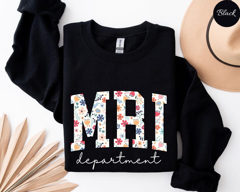 Floral MRI Department Sweatshirt Etsy UK