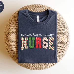 Christmas Emergency Nurse Shirt, Xmas ER Nurse T Shirt, Emergency Room Nurse Shirt, Emergency Department Gift For New Er Nurse Crewneck