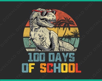 100 dagen school PNG, Dinosaur Kids 100e schooldagen Png, 100 dagen school Saurus PNG, 100 dagen school T-Rex, Gelukkige 100 dagen Dino