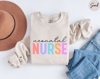 NICU Krankenschwester Sweatshirt, Neugeborenen Krankenschwester Pullover, NICU Krankenschwester Geschenk, Krankenschwester Wertschätzung Geschenk, Neugeborenen Intensivstation, Nicu Krankenschwester Rundhalsausschnitt