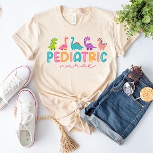 Pediatric Nurse Shirt PICU Pediatric Nurse Tshirt Pediatric Nurse Gift, Cute PEDS Nurse Tee, Nurse Appreciation Gift Dinosaur Peds Nurse