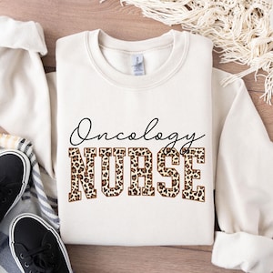 Neopard Cancer Nurse Sweatshirt, Oncology Nurse Sweatshirts, Oncology Nursing Sweaters, Cancer Awareness Gifts, Fight Cancer Gift Sweater