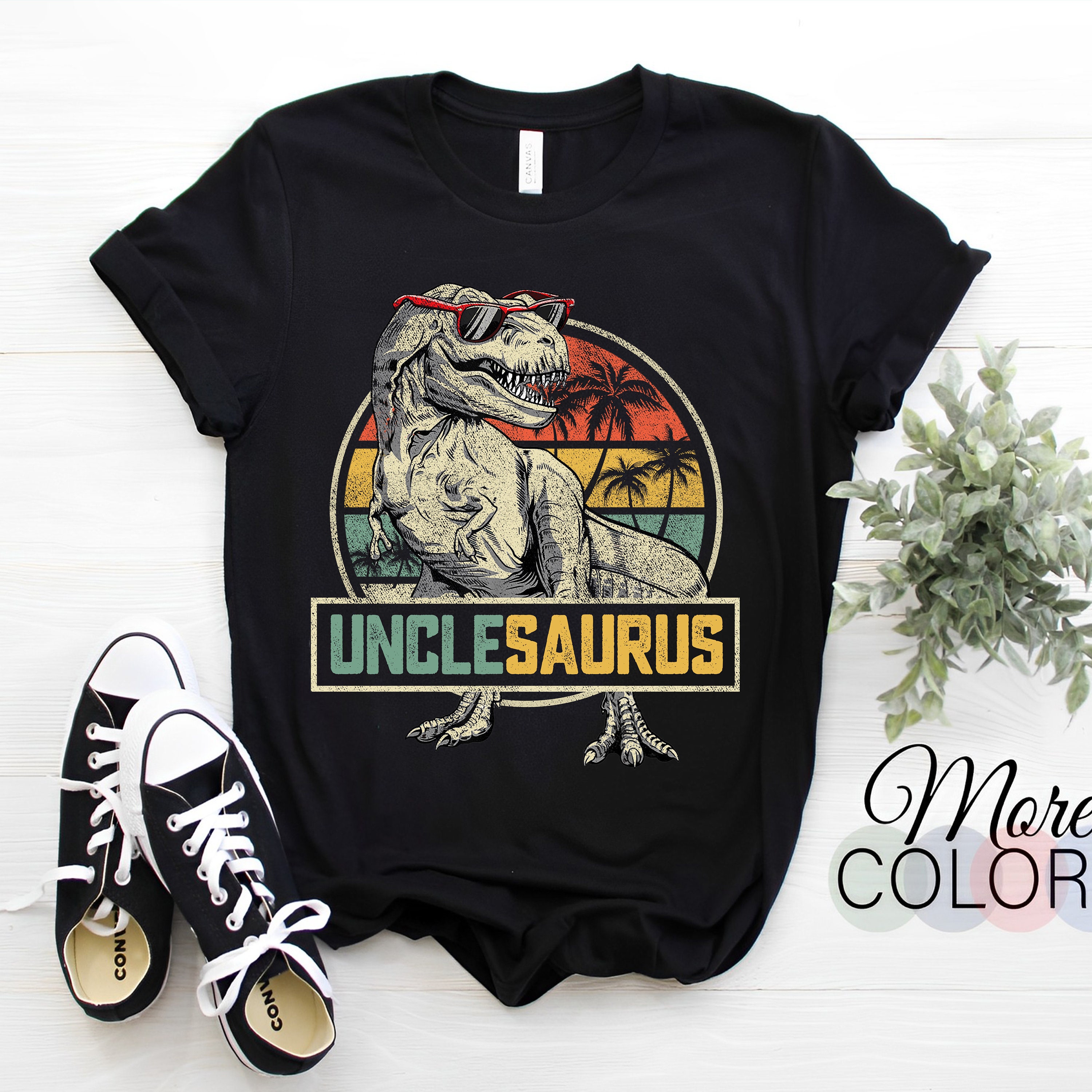 Unclesaurus T Rex Funny Vintage Dinosaur Uncle Saurus Father's Day Trex ...