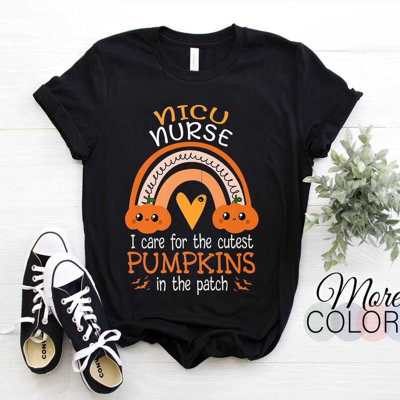 Rainbow NICU Nurse Cutest Pumpkins in the Patch Halloween RN Nurse Png ...