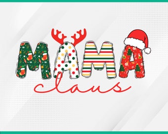 Jul png, Mama Claus png, Retro jul png, Julsublimering, Sublimeringsdesign, png sublimering, Julmamma, Mama Xmas