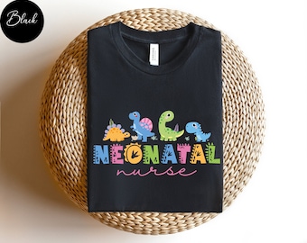 Maglietta da infermiera NICU T-shirt da infermiera neonatale Infermiera NICU, maglietta da unità di terapia intensiva neonatale Maglietta da infermiera NICU con dinosauro, maglietta da infermiera con animali NICU