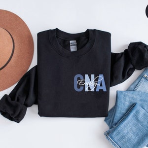 Personalized CNA Nurse Sweatshirt, Custom CNA Nurse Shirt, CNA Nurse Gift, Nurse Appreciation Gift, Certified Nursing Assistant Pullover