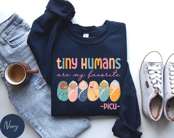 PICU ナース スウェットシャツ、PICU 小児科ナース シャツ、PICU ナース ギフト、ナース感謝ギフト、小児集中治療室、PICU クルーネック