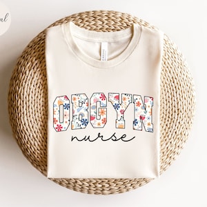 Floral OBGYN Shirt, OBGYN Nurse T-shirt, Obstetrics and Gynecology Nurse Tshirt, Nurse Appreciation Gift, OBGYN Nurse Tee