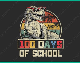100 dagen school PNG, Dinosaur Kids 100e schooldagen Png, 100 dagen school Saurus PNG, 100 dagen school T-Rex, Gelukkige 100 dagen Dino