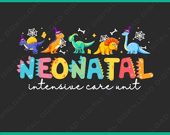 Neonatal Nurse Png, NICU Nurse Animal Halloween Png, Nurse Appreciation Gift, Neonatal Intensive Care Unit Png, Neonaltal Nurse Dinosaur Png