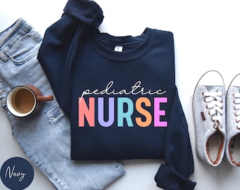 Pediatric Nurse Sweatshirt, PICU Pediatric Nurse Shirt, Pediatric Nurse Gift, Peds Nurse Crewneck, Cute PEDS Nurse Sweater, PICU Nurse Tee