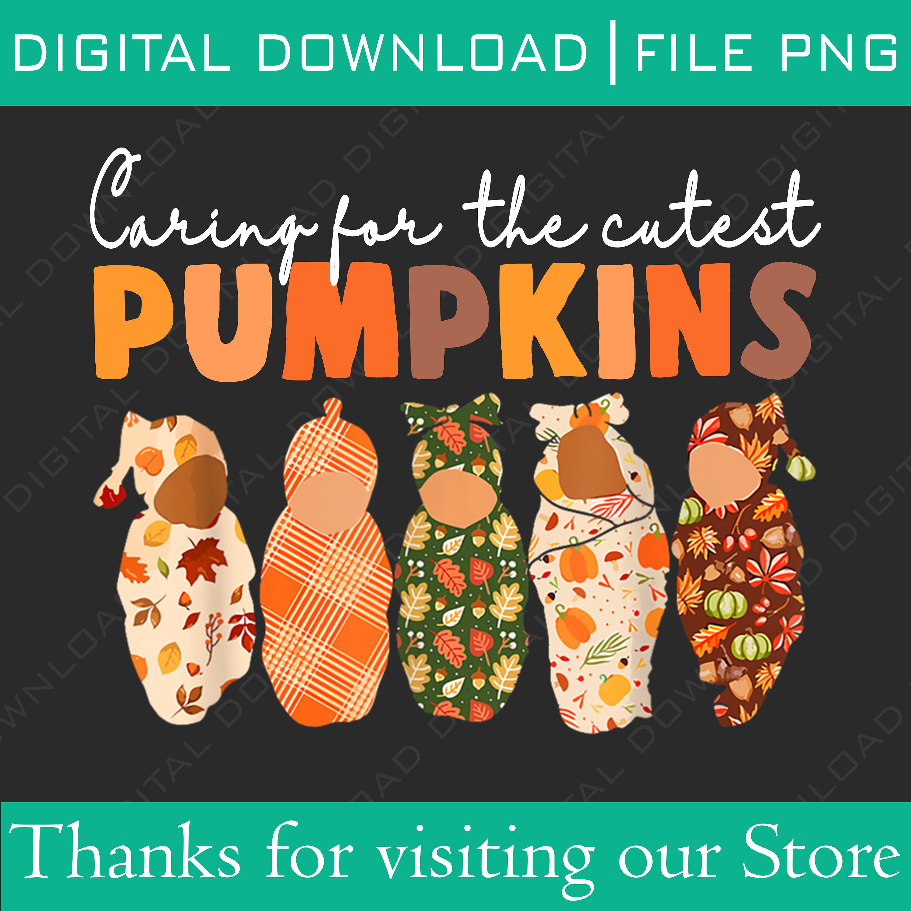 Caring for the Cutest Pumpkin Png, NICU Nurse Halloween Png, Neonatal ...