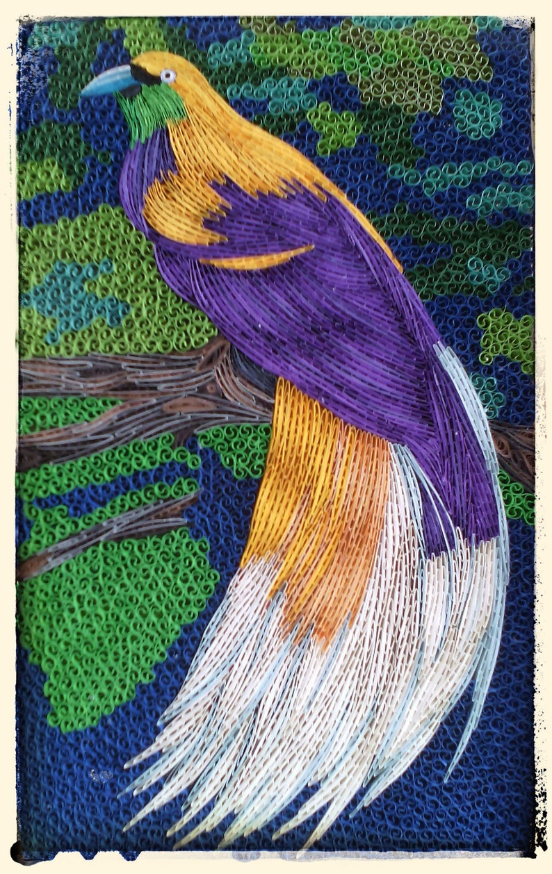 Nature Inspired Quilling Art bird of Paradise Etsy