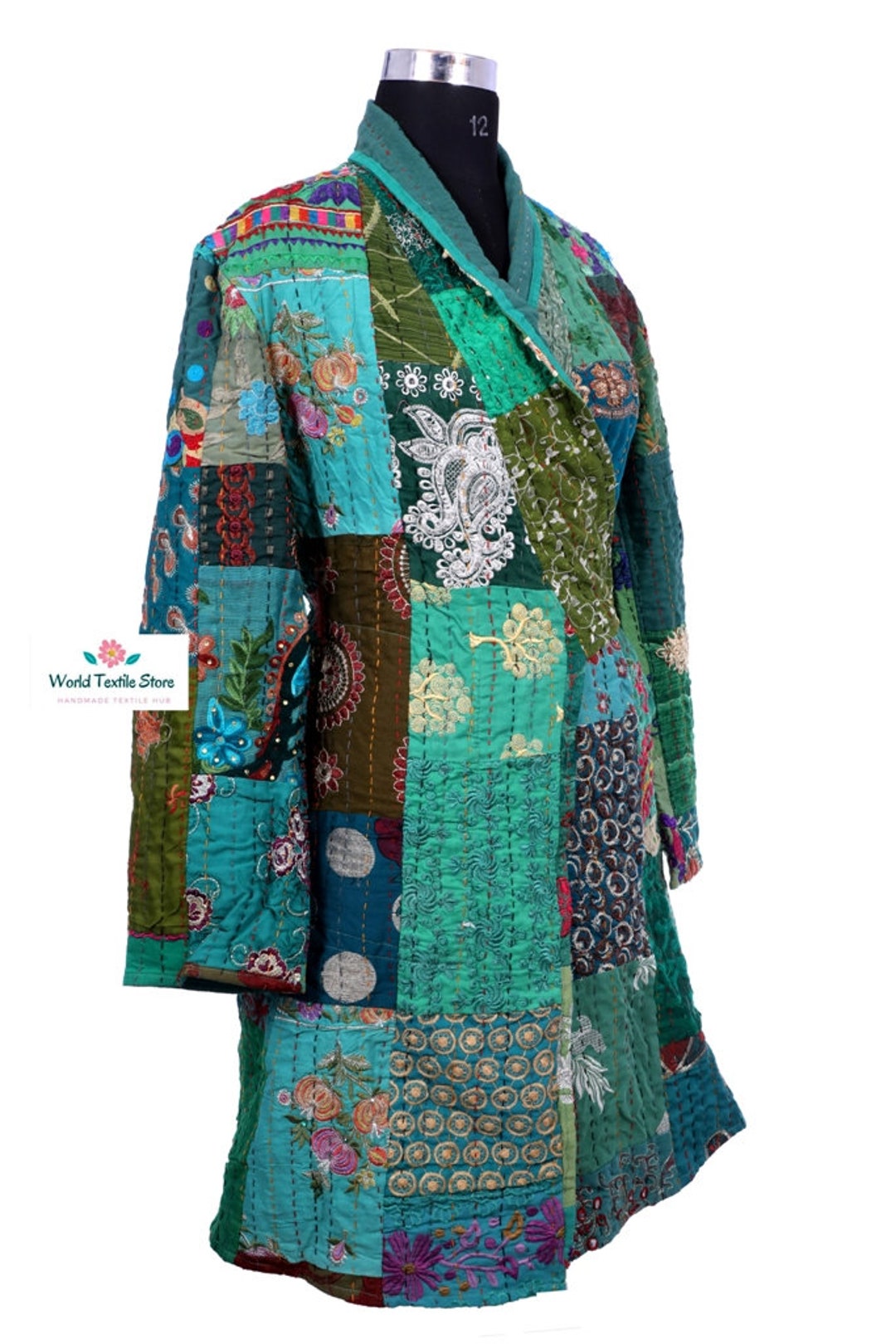 Bohemian Handmade Kimono Hippie Cotton Quilted Kantha Jacket - Etsy