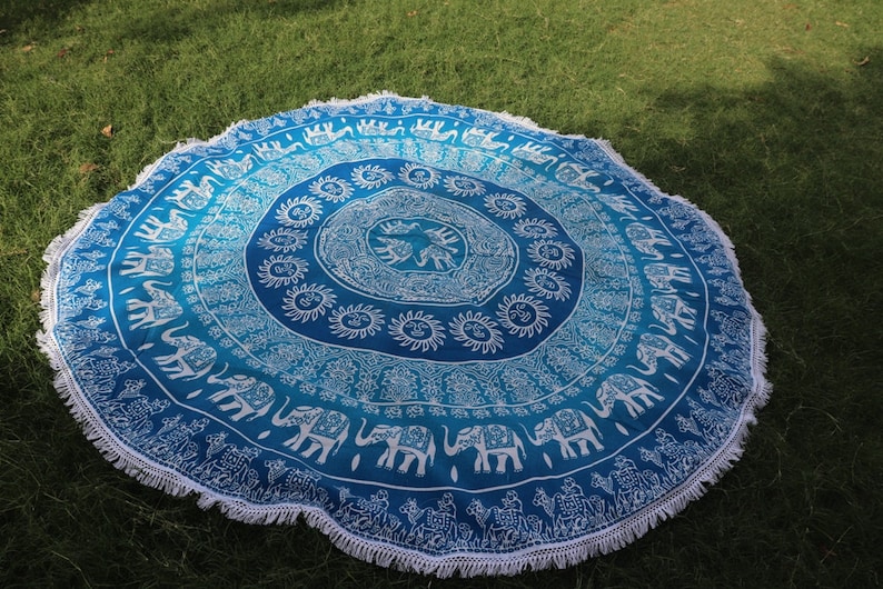 10 pcs WHOLESALE LOT Roundie Hippie Beach Throw Round Yoga Mat Towel Tapestry