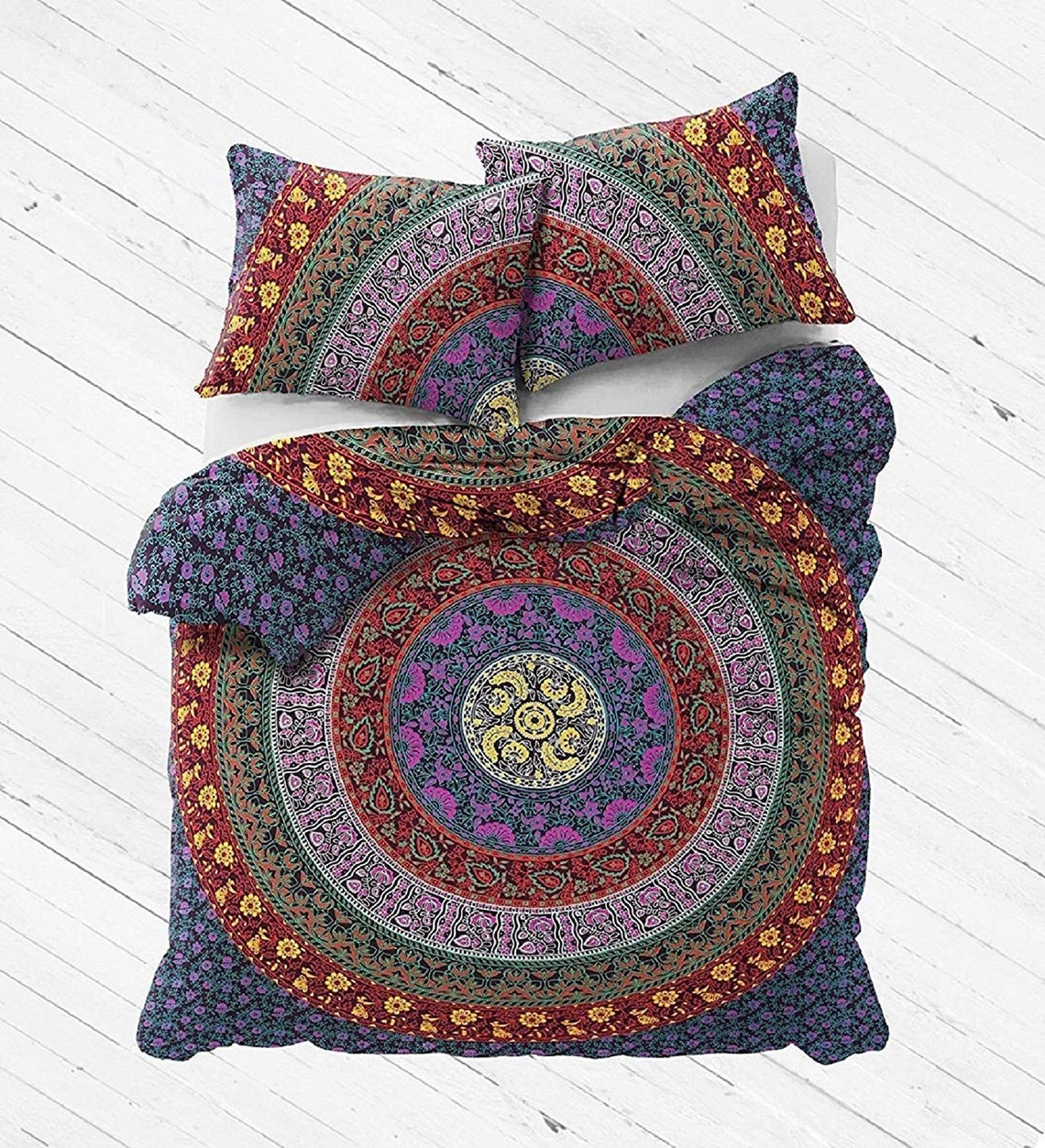 Mandala Indian Duvet Cover Bedding Cotton Duvet Cover 3 Pcs Etsy Denmark