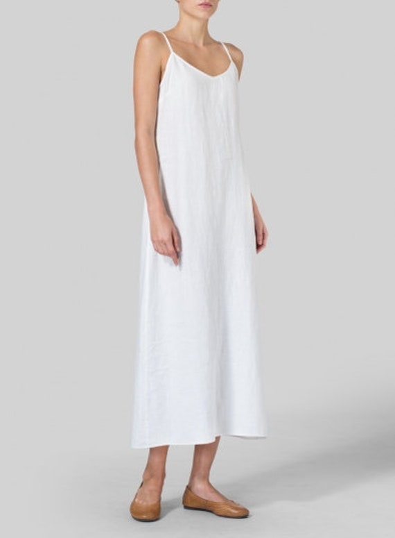 linen dress spaghetti strap