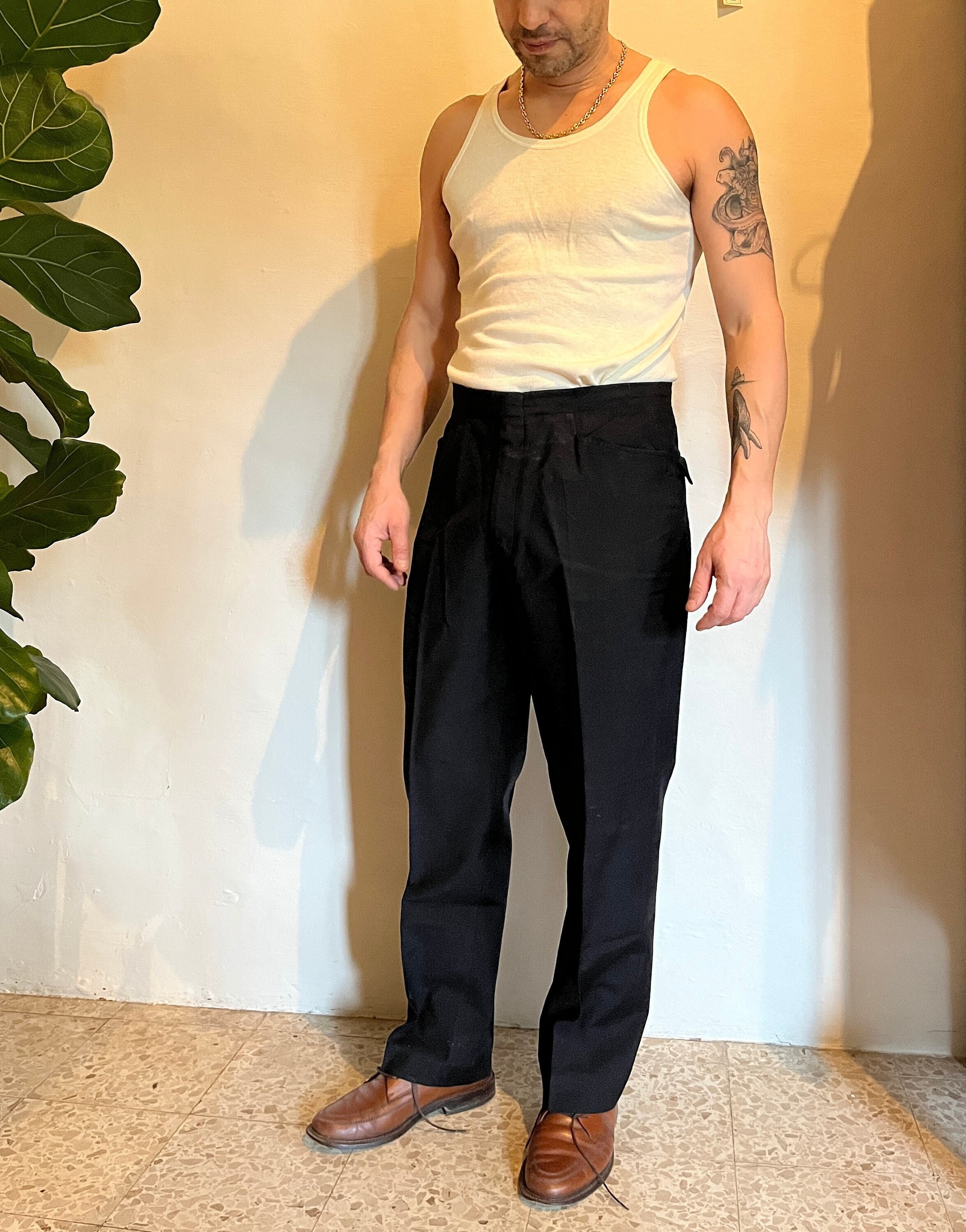 Men High Waist Pant - Etsy