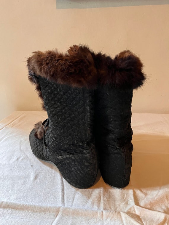 Exquisite antique black Edwardian booties slipper… - image 5