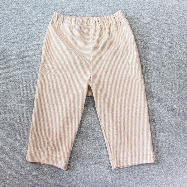 Made in Japan | 100% Organic Cotton Kids Full-Length Pants | High-Quality Striped Pattern | Children's Fashion