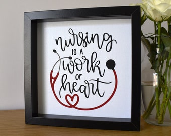 Gift for nursing student, Thank you gift for a nurse, Nurse Framed Wall Art, Nurse Appreciation Gift, Newly Qualified Nurse, Medical Student