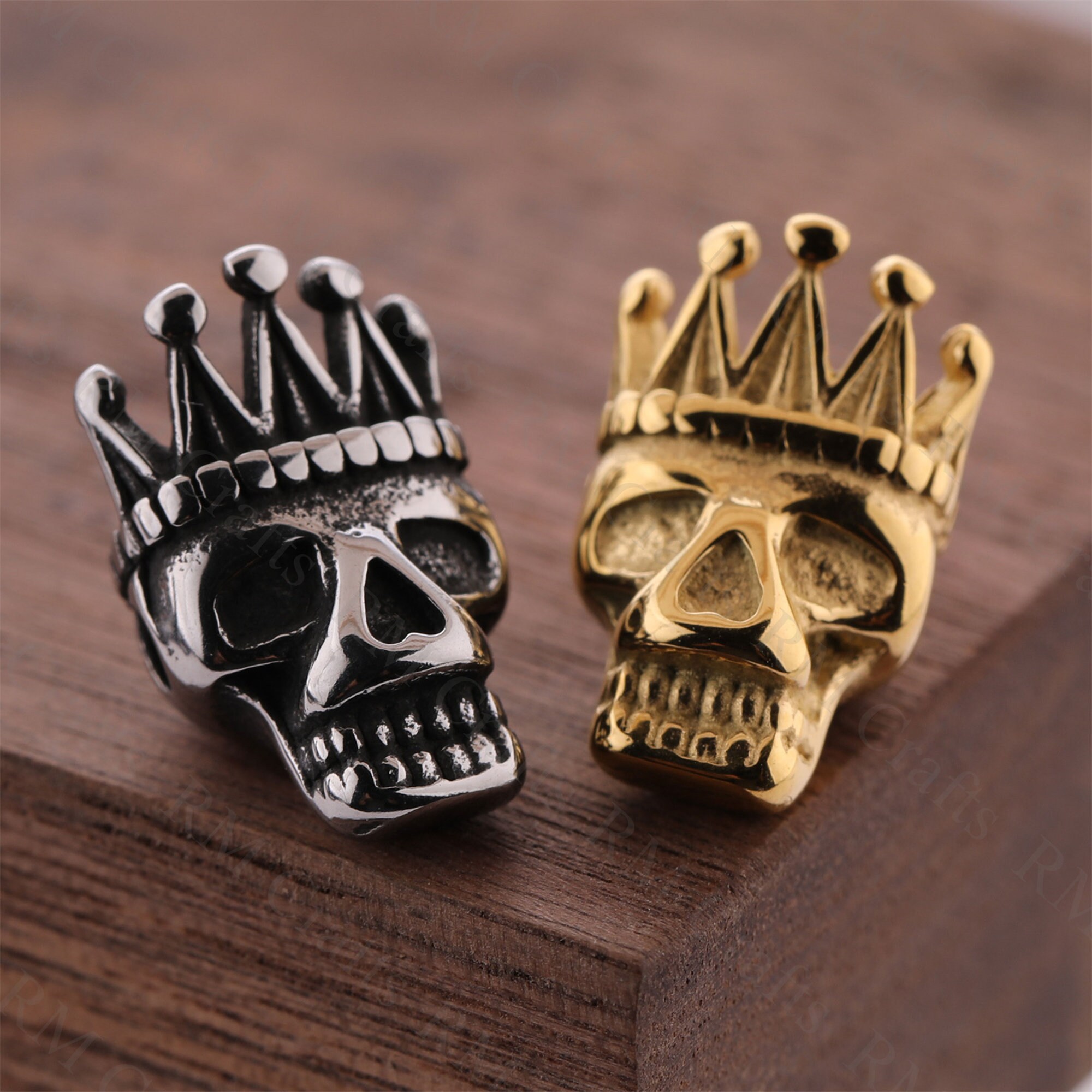 Skull Crown Necklace Etsy