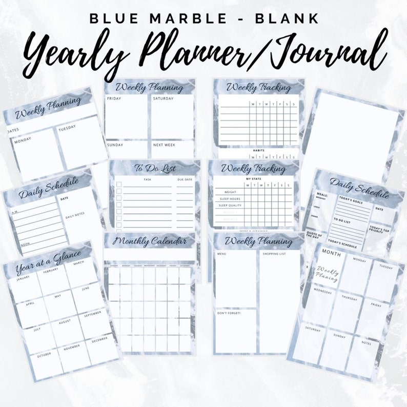 Blue Marble Planner Printable, Letter Sized Pages (8.5 X 11") - Etsy ...