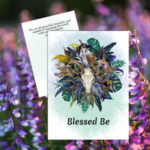 Editable Tropical Deer Skull Card Template | Printable Greeting Card | Edit with Templett | Instant Download