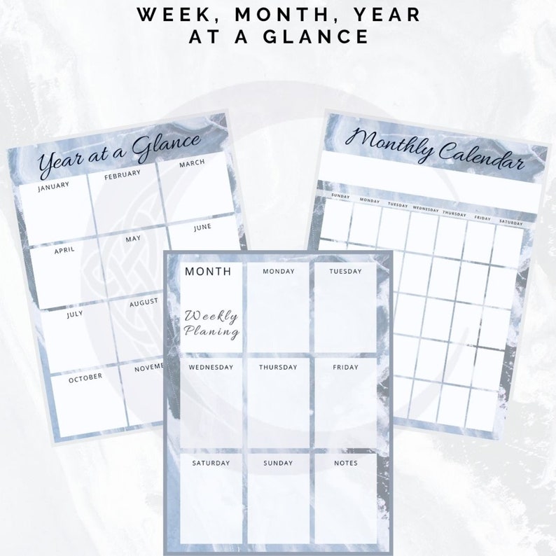 Blue Marble Planner Printable, Letter Sized Pages (8.5 X 11") - Etsy ...