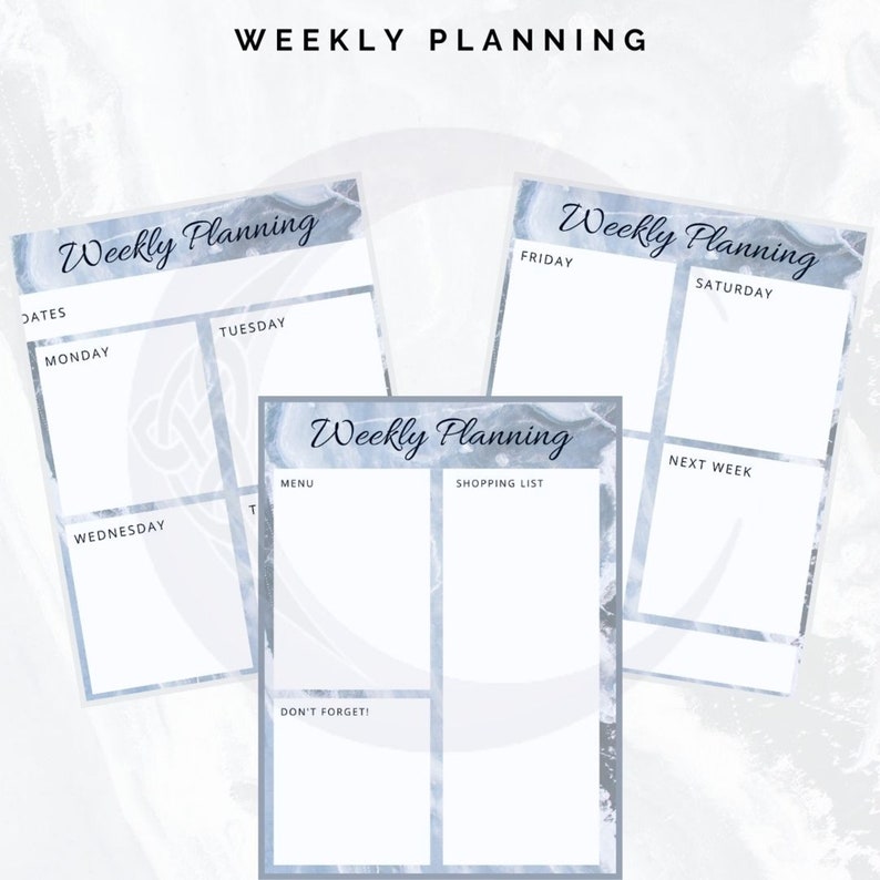 Blue Marble Planner Printable, Letter Sized Pages (8.5 X 11") - Etsy